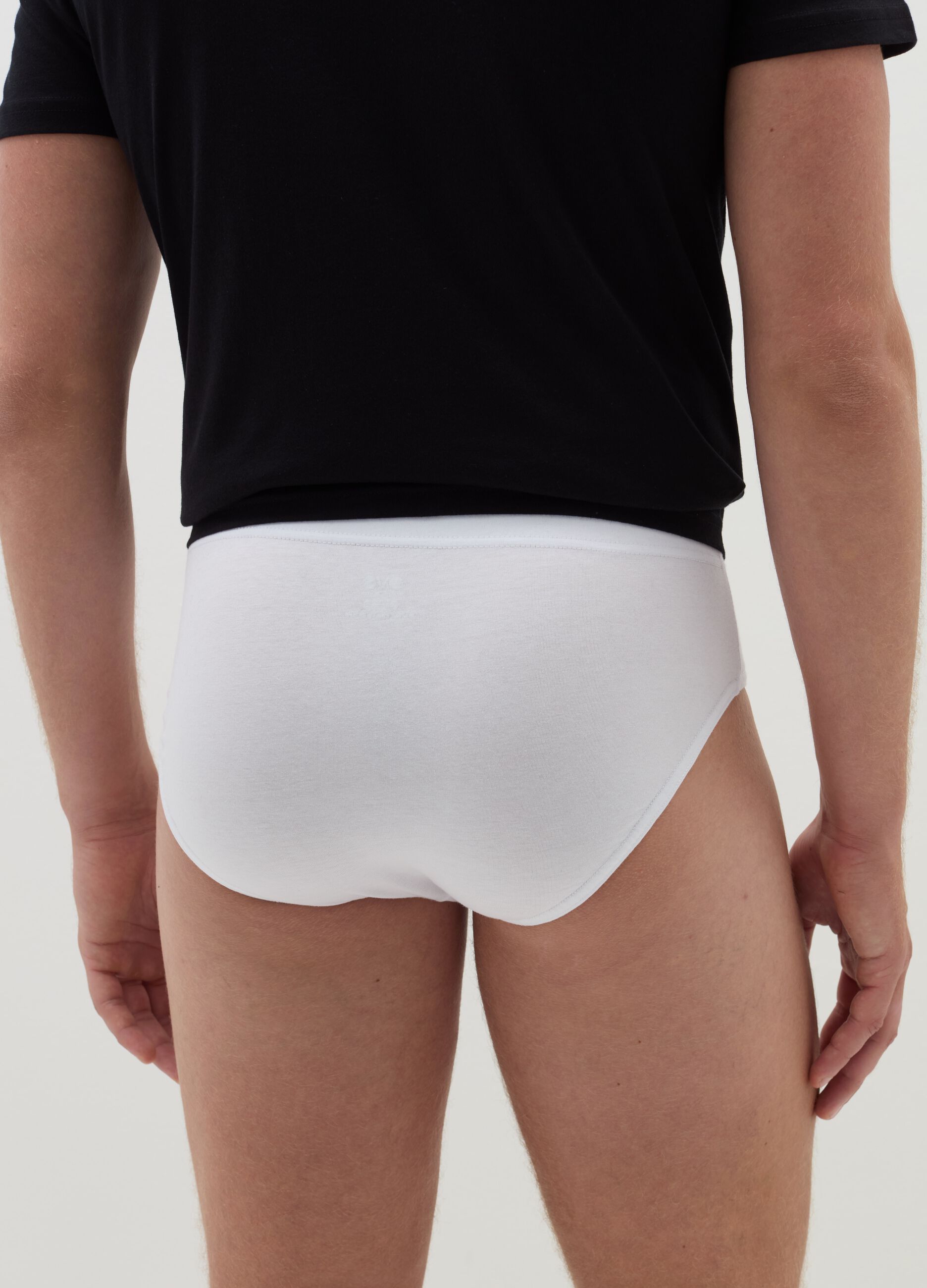 Three-pack briefs in stretch organic cotton