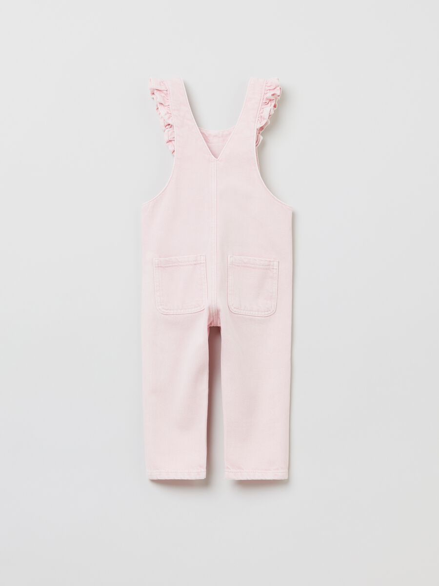 Denim dungarees with frills_1