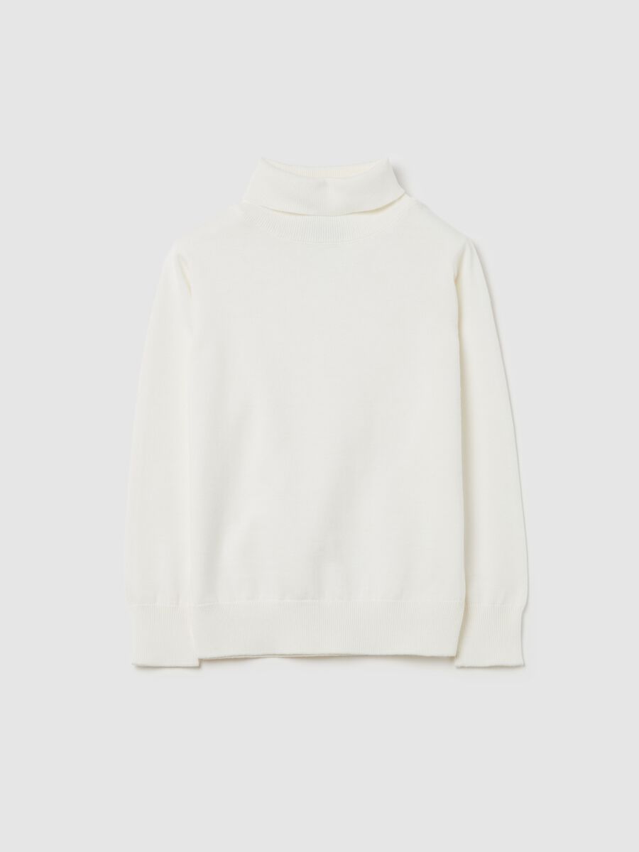 Cotton high-neck pullover_0