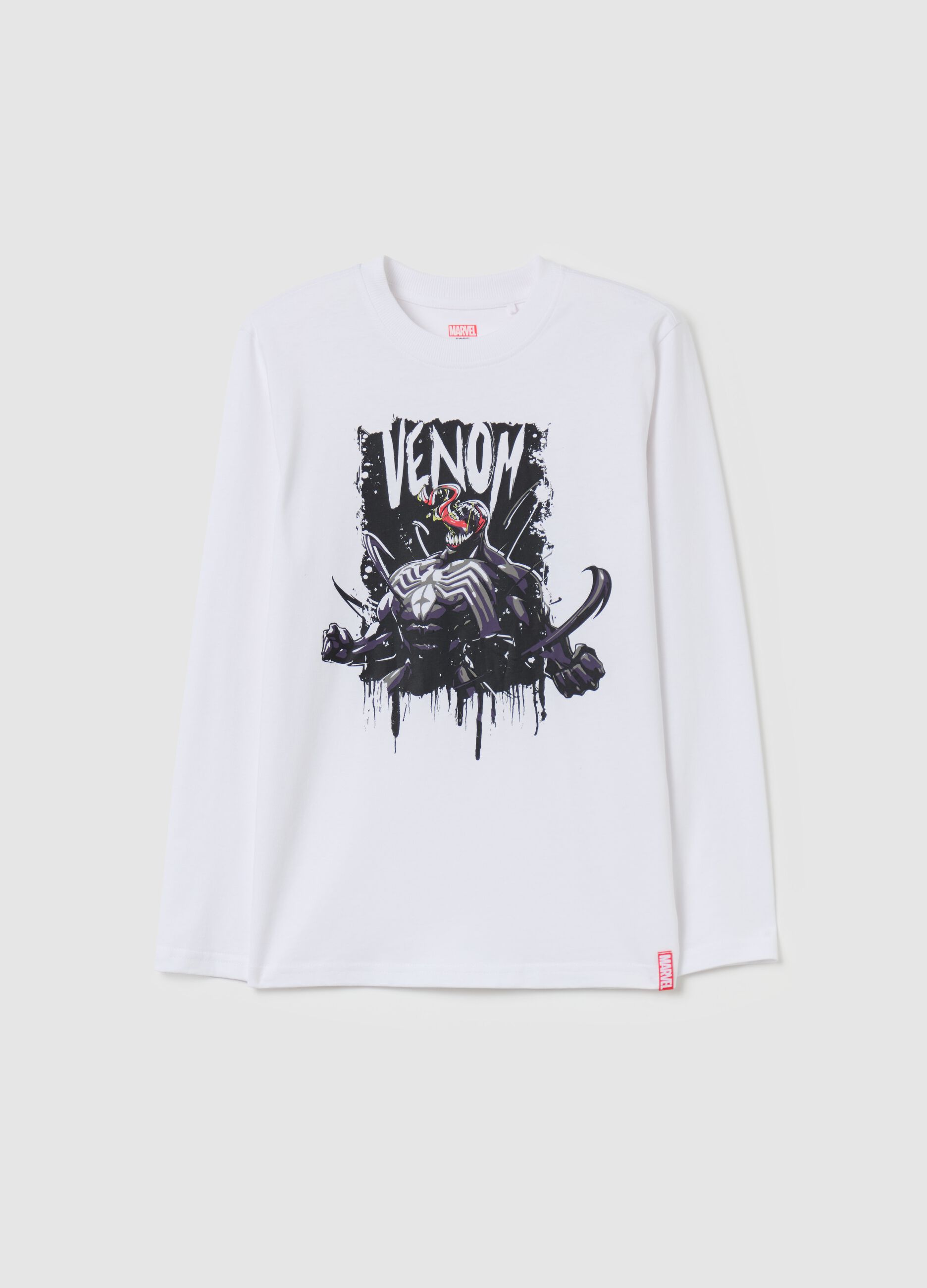 T-shirt a maniche lunghe con stampa Venom