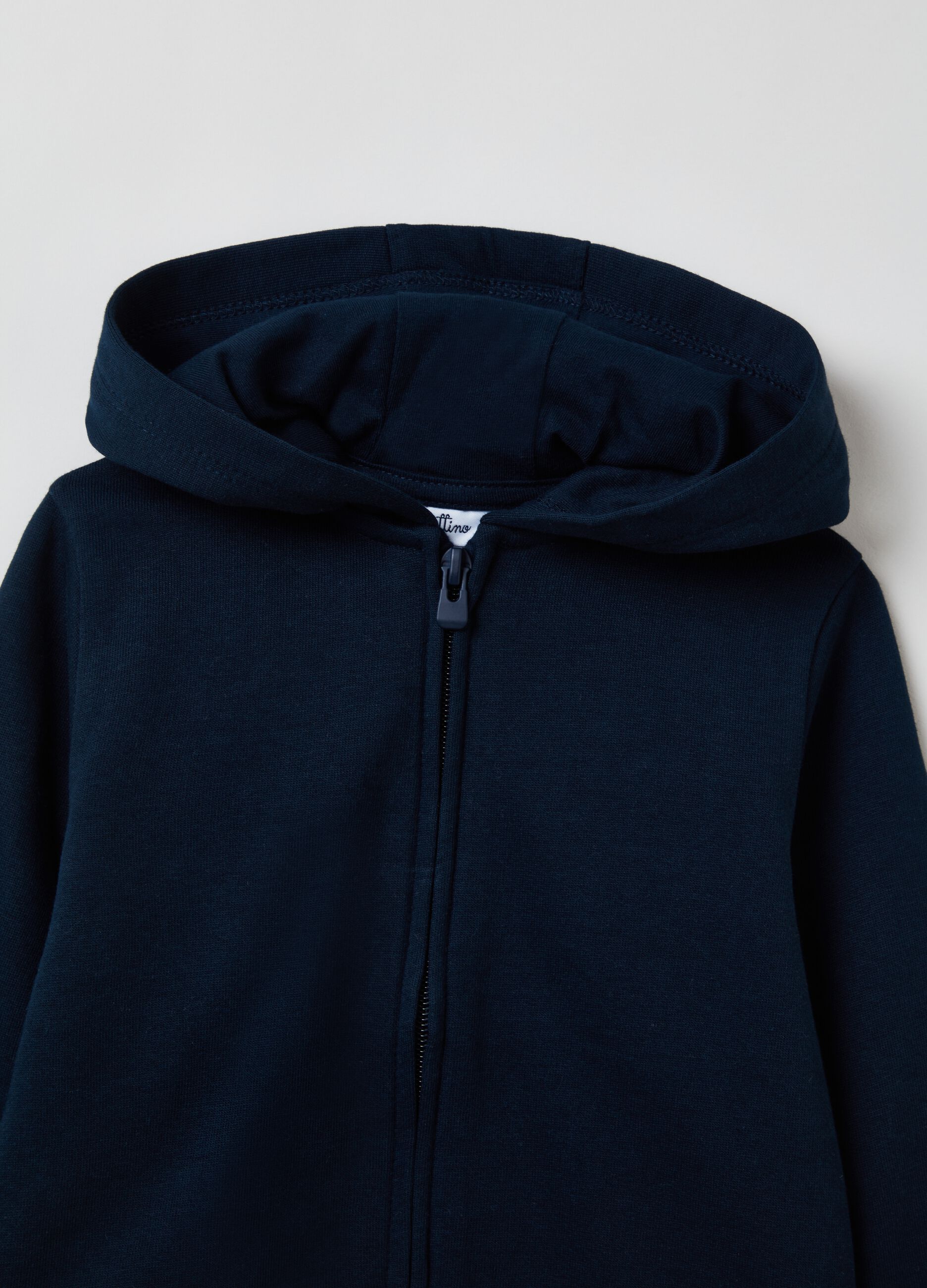 French terry full-zip hoodie