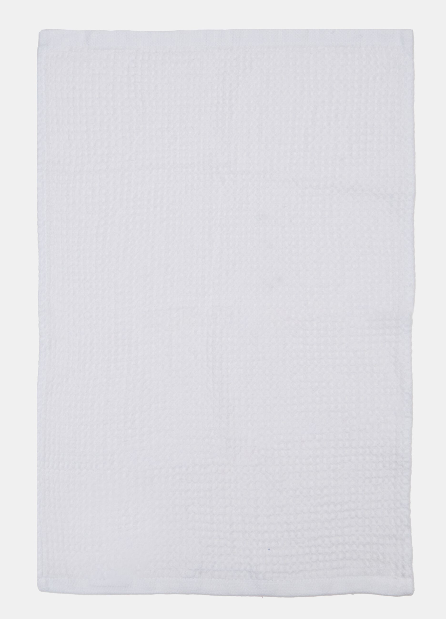 Waffle guest towel in viscose blend cotton