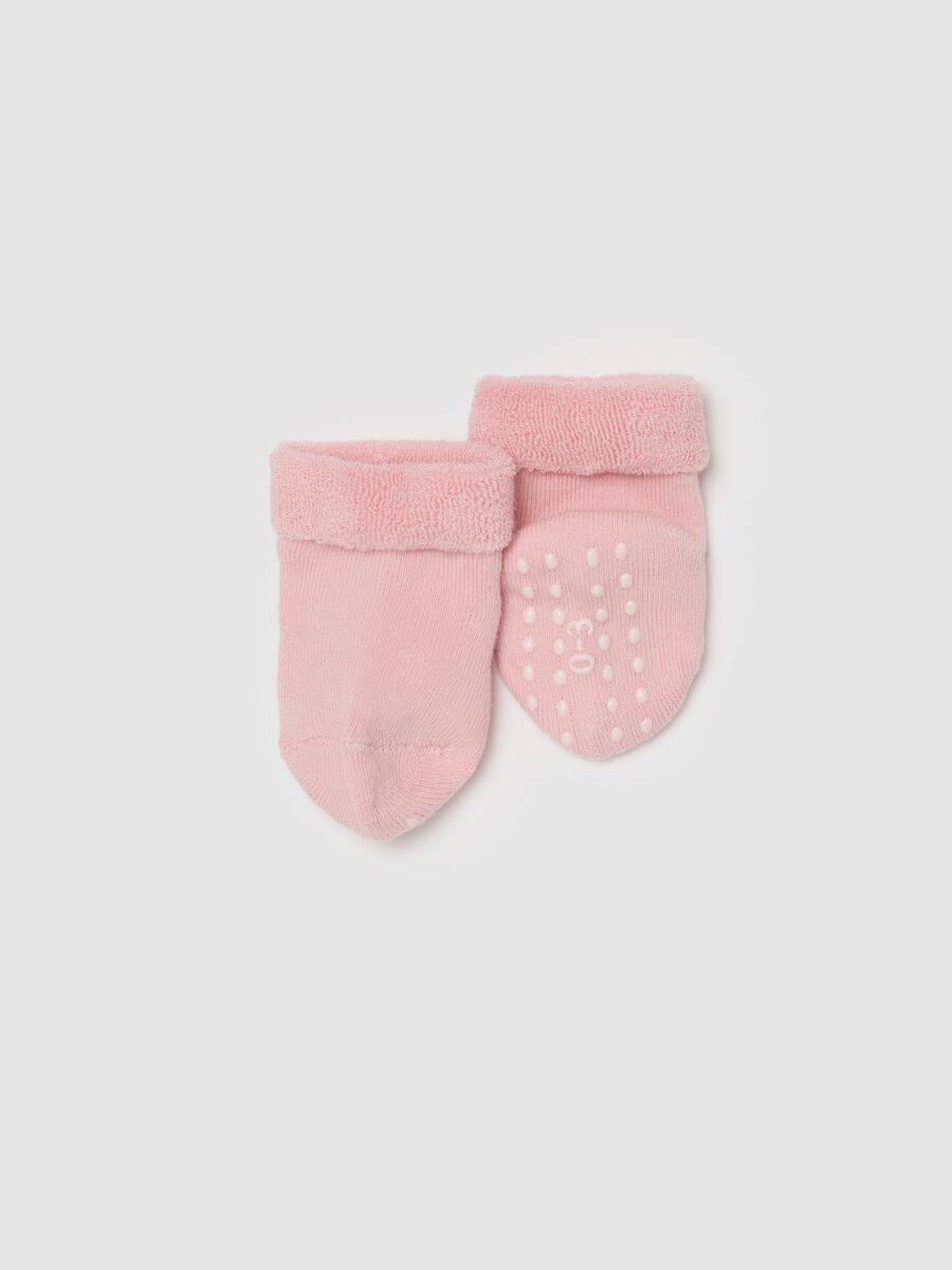 Four-pair pack socks in solid colour terry_0