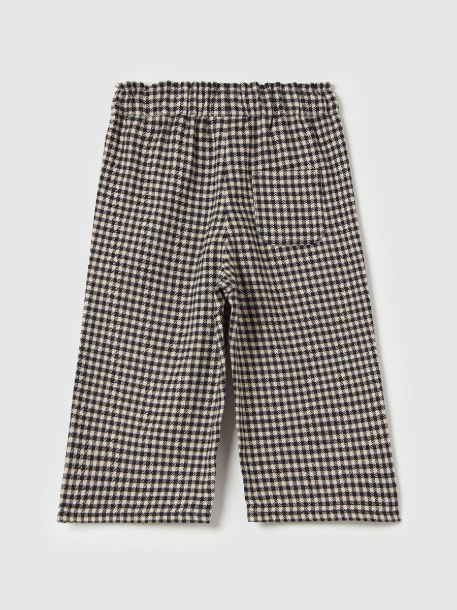 Wide-leg check trousers_1