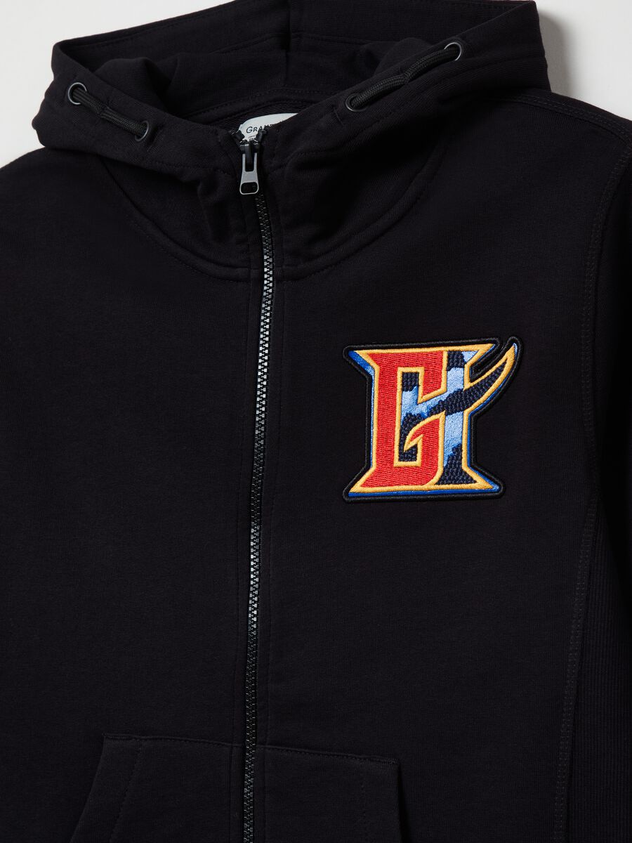 Full-zip hoodie with Grand&Hills patch_2