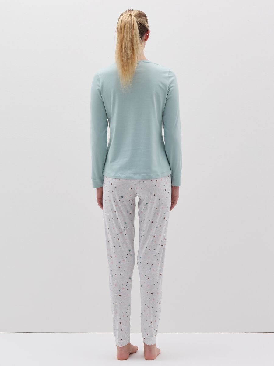 Long pyjamas with small stars print_2