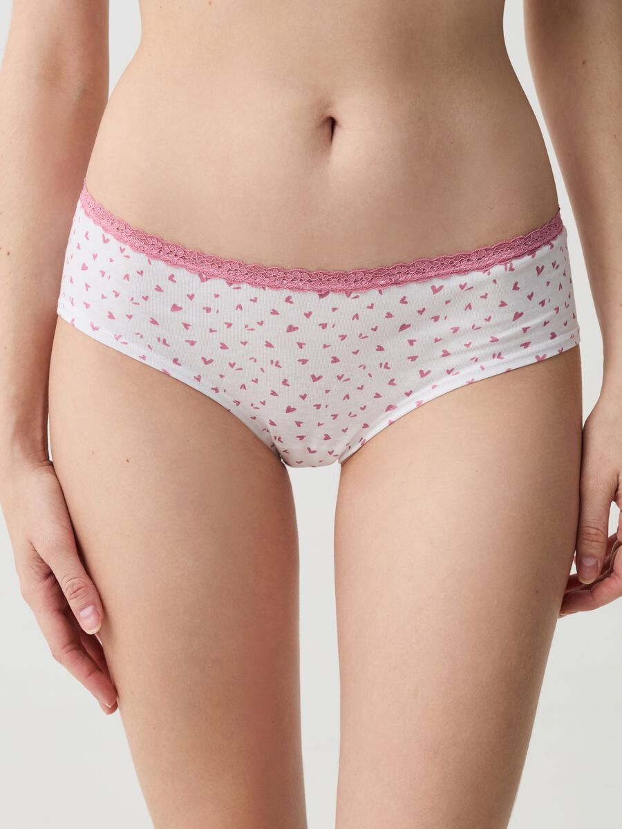 High-Waisted Polka Dot Tulle and Lace French Knickers 