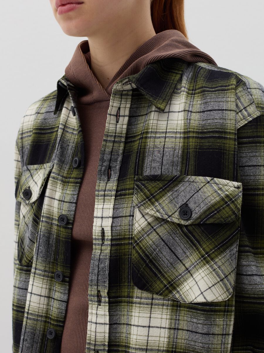 Flannel shirt with check pattern_2