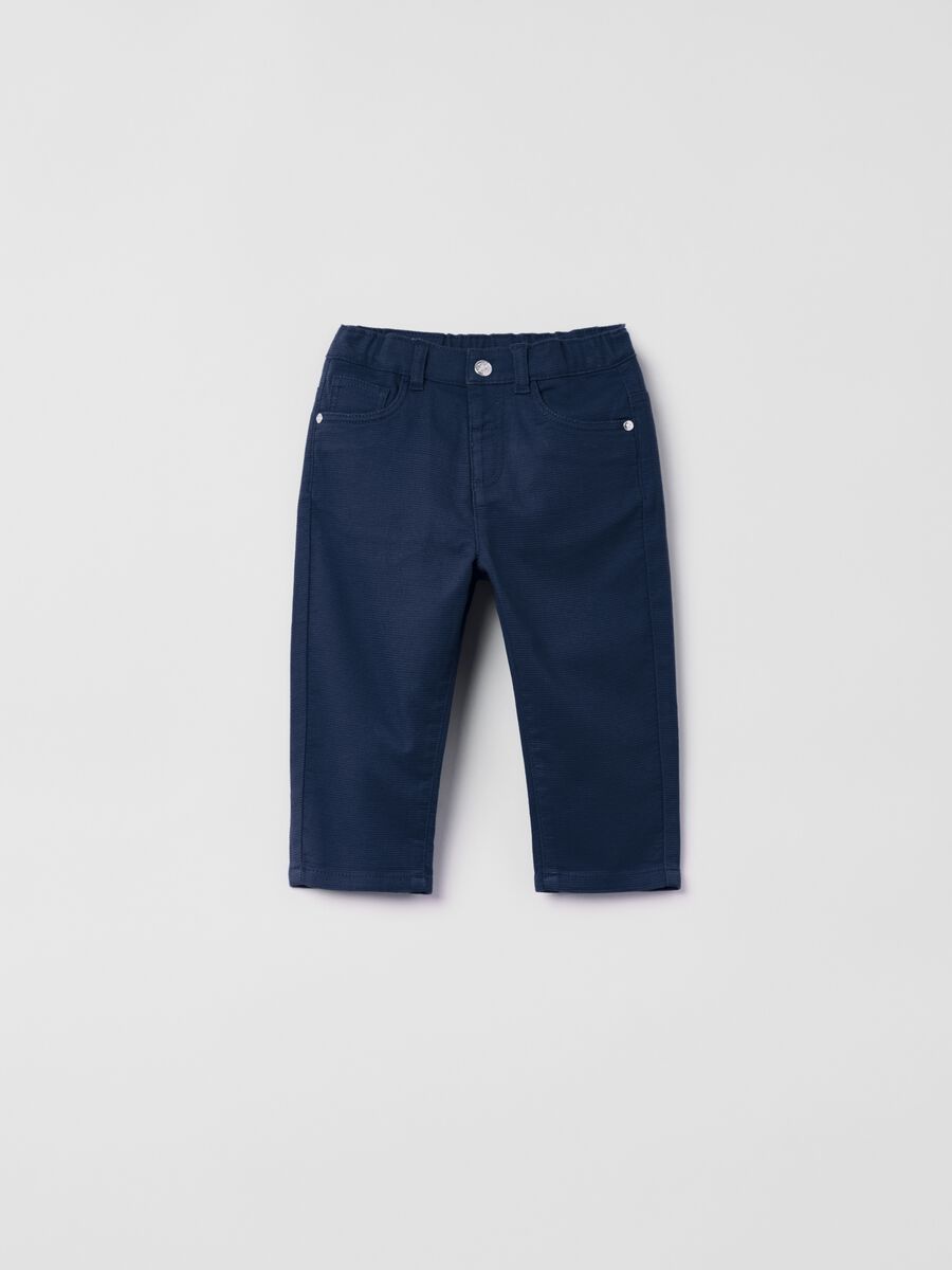 Five-pocket trousers in dobby_0