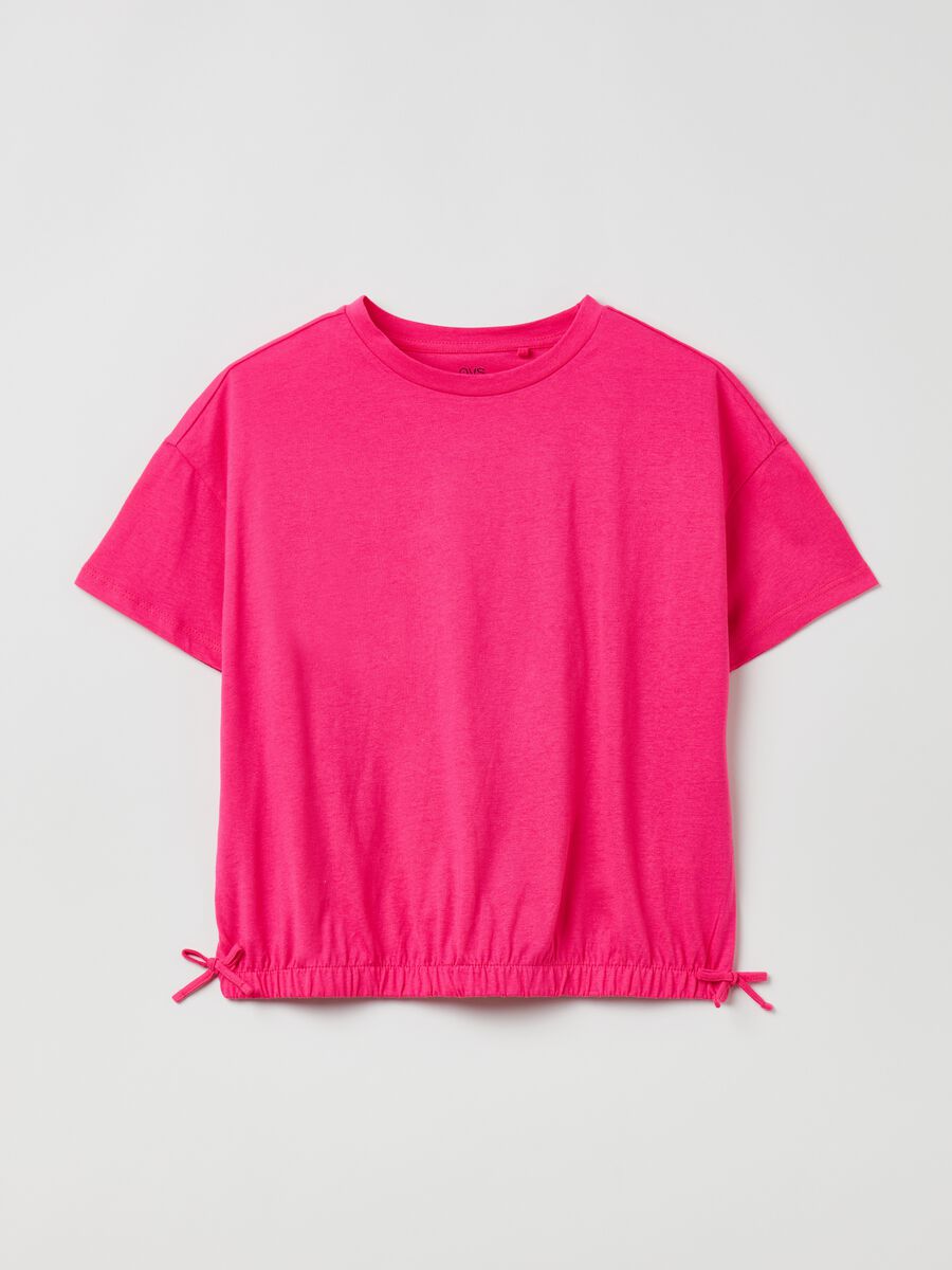 Cotton T-shirt with drawstring_0