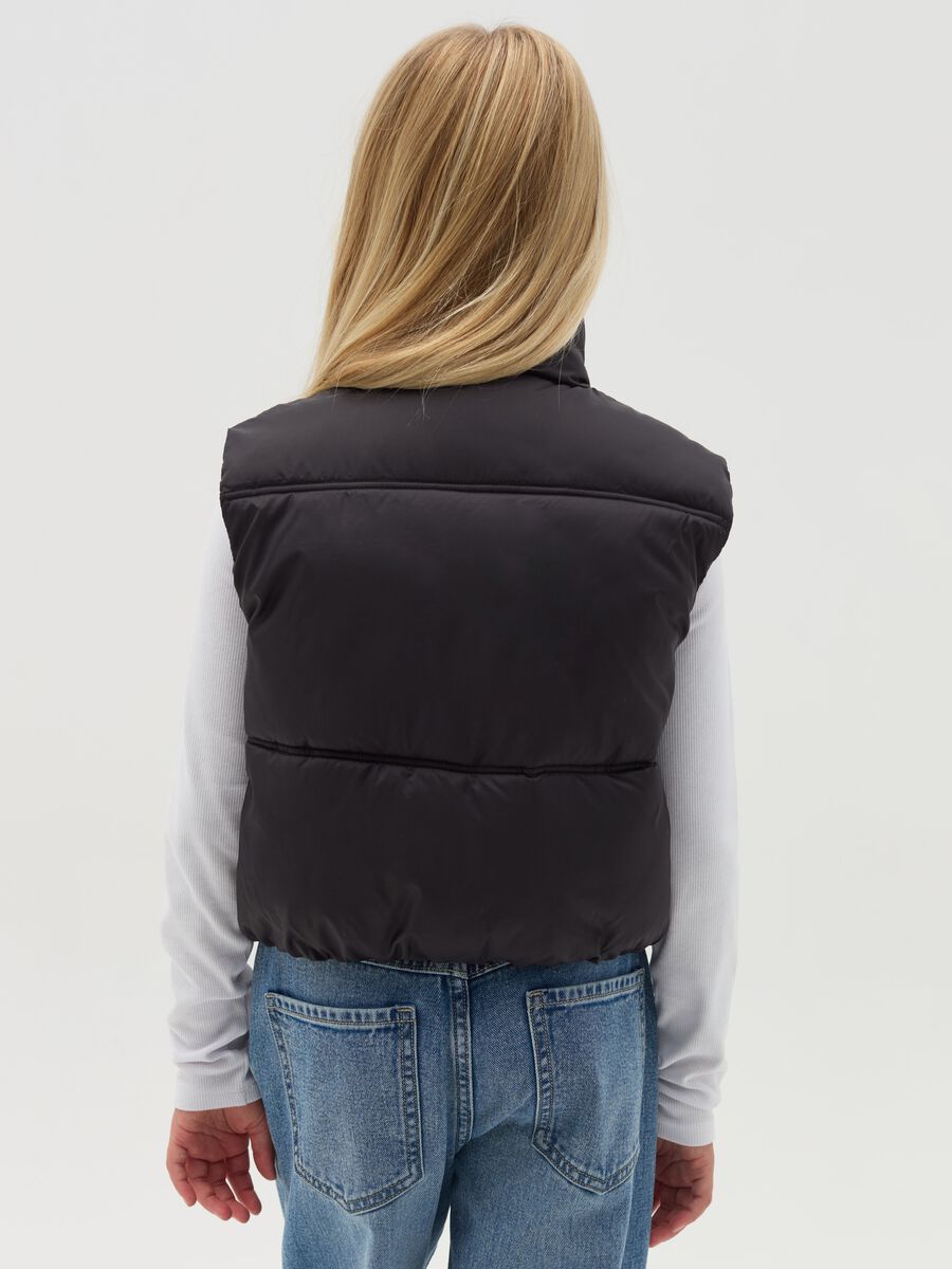 Full-zip quilted crop gilet_2