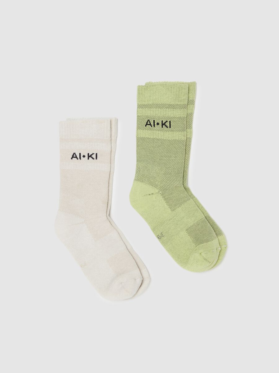 Two-pair pack midi socks with logo_0