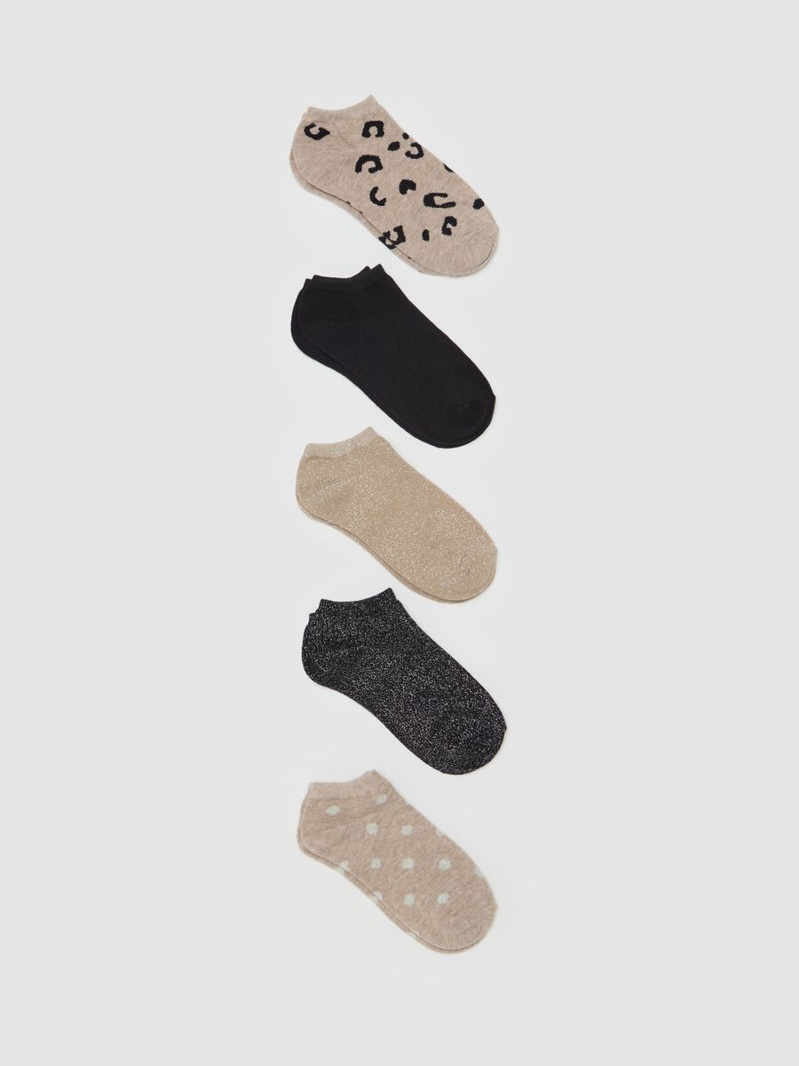 Five-pair pack shoe liners in organic cotton_0