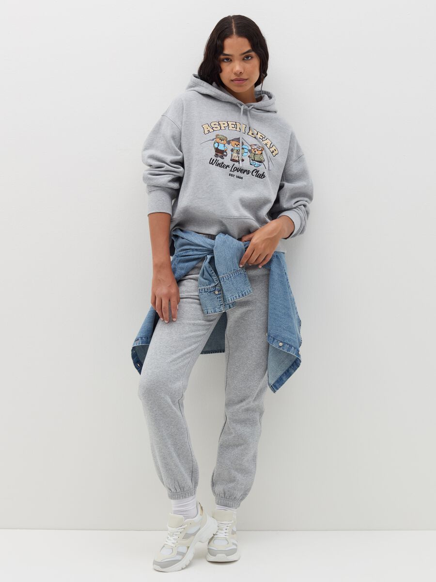 Fleece joggers with drawstring_0