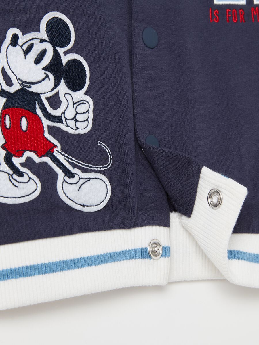 Bomber in cotone bio con patch Topolino_3