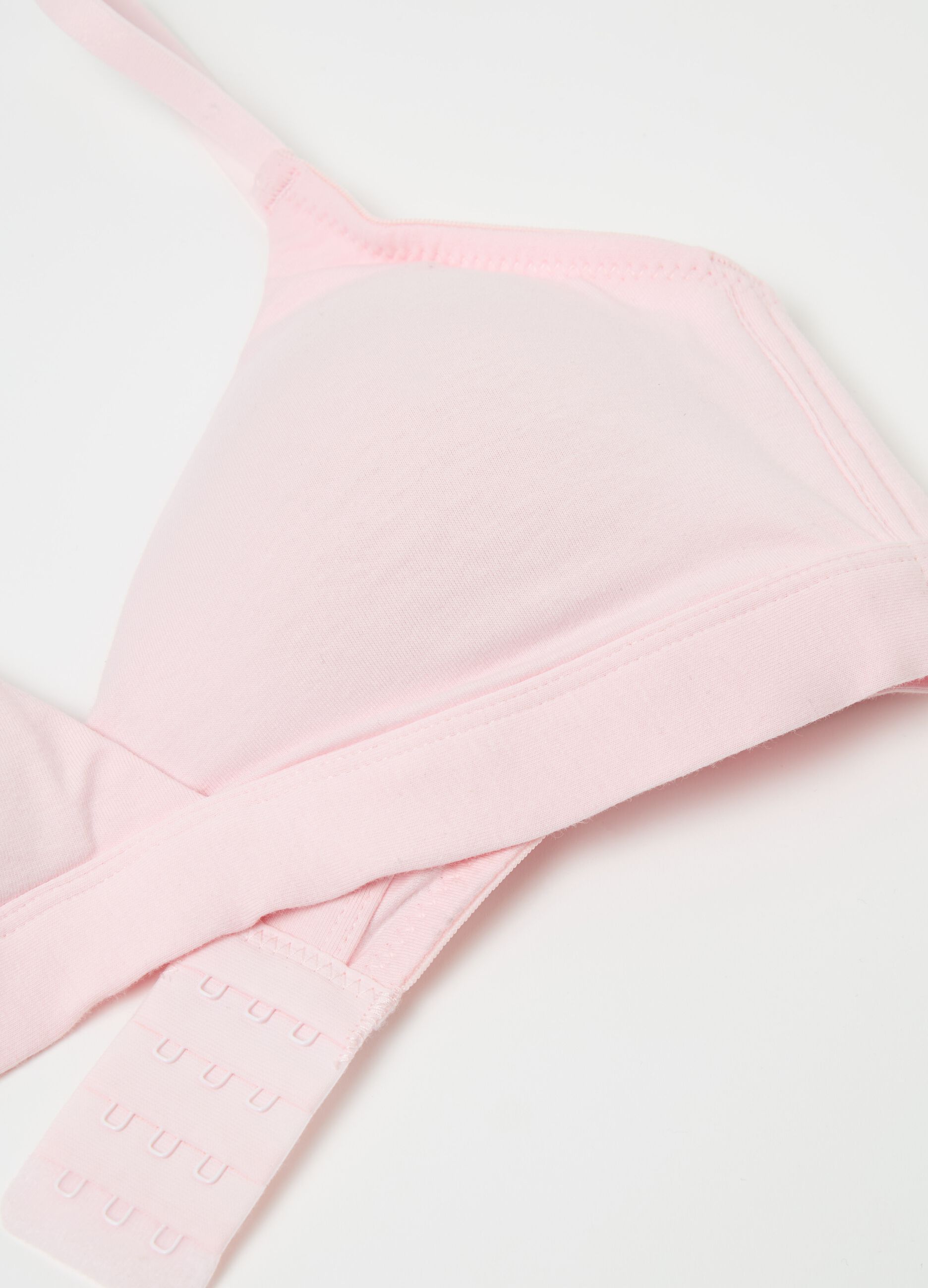 The Triangle solid colour semi-padded bra