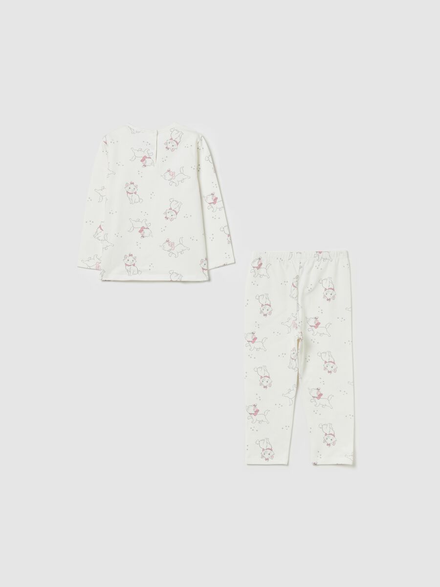 Organic cotton fleece pyjamas with Marie print_1