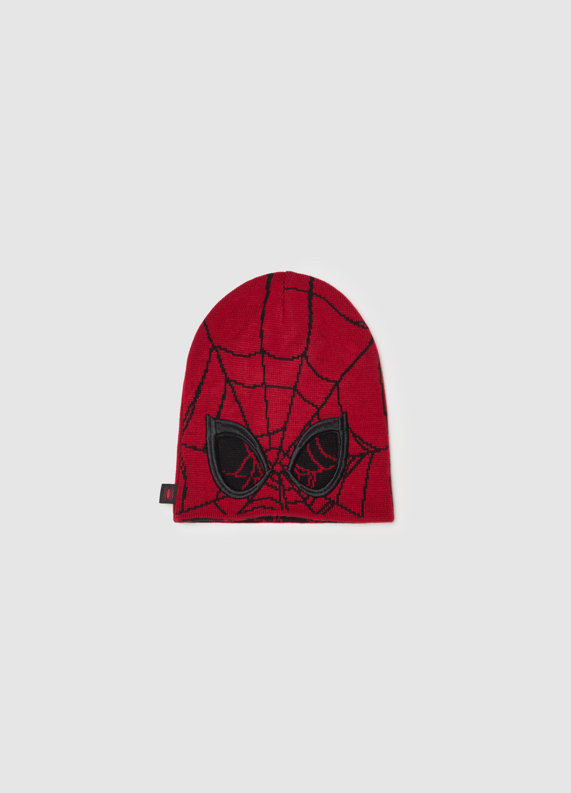 Berretto in maglia con disegno Spider-Man