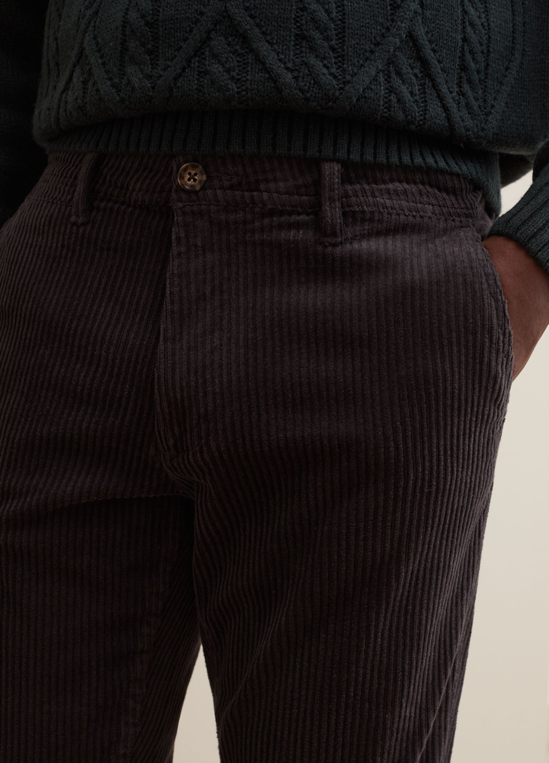 Corduroy chino trousers