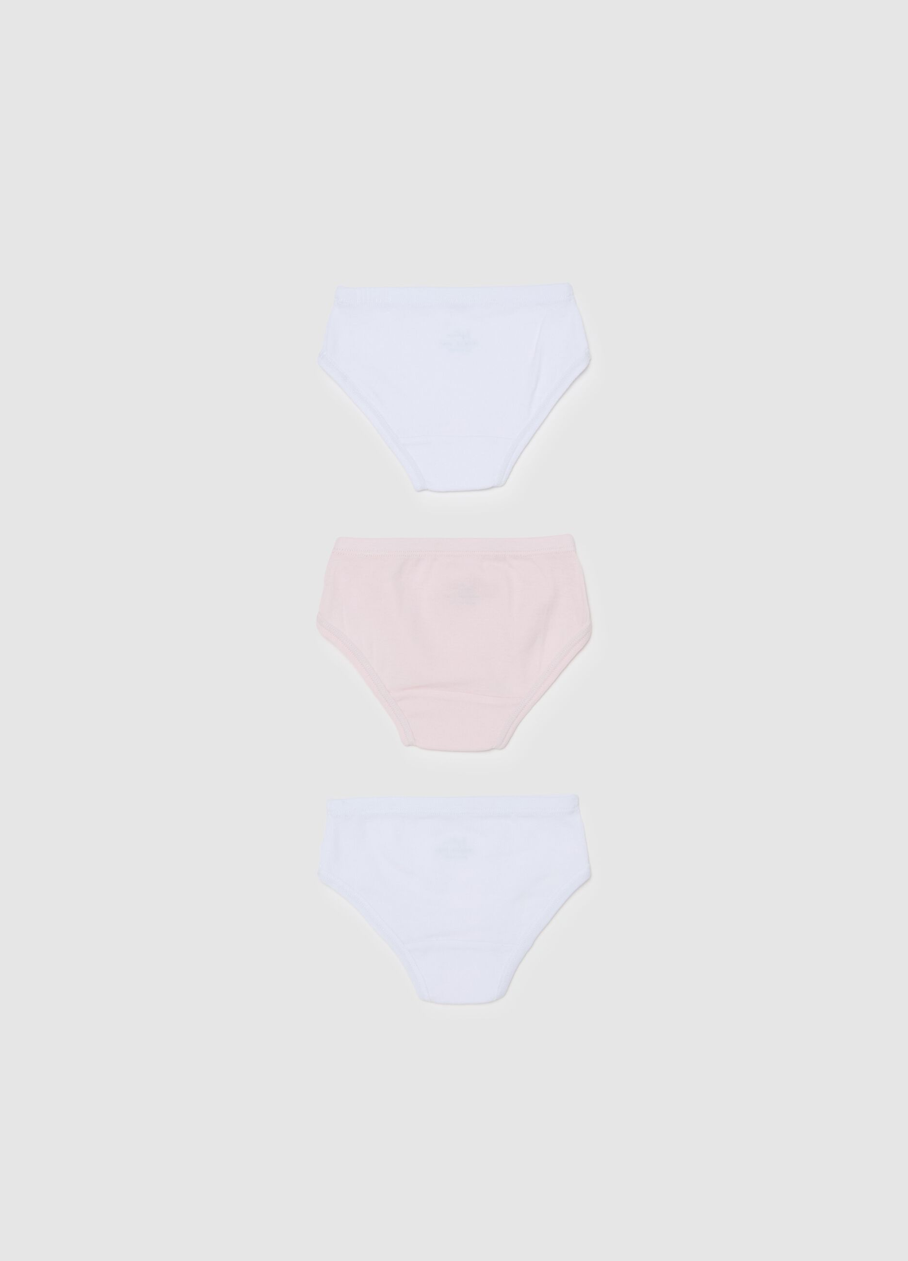 Three-pack briefs in organic cotton with bow