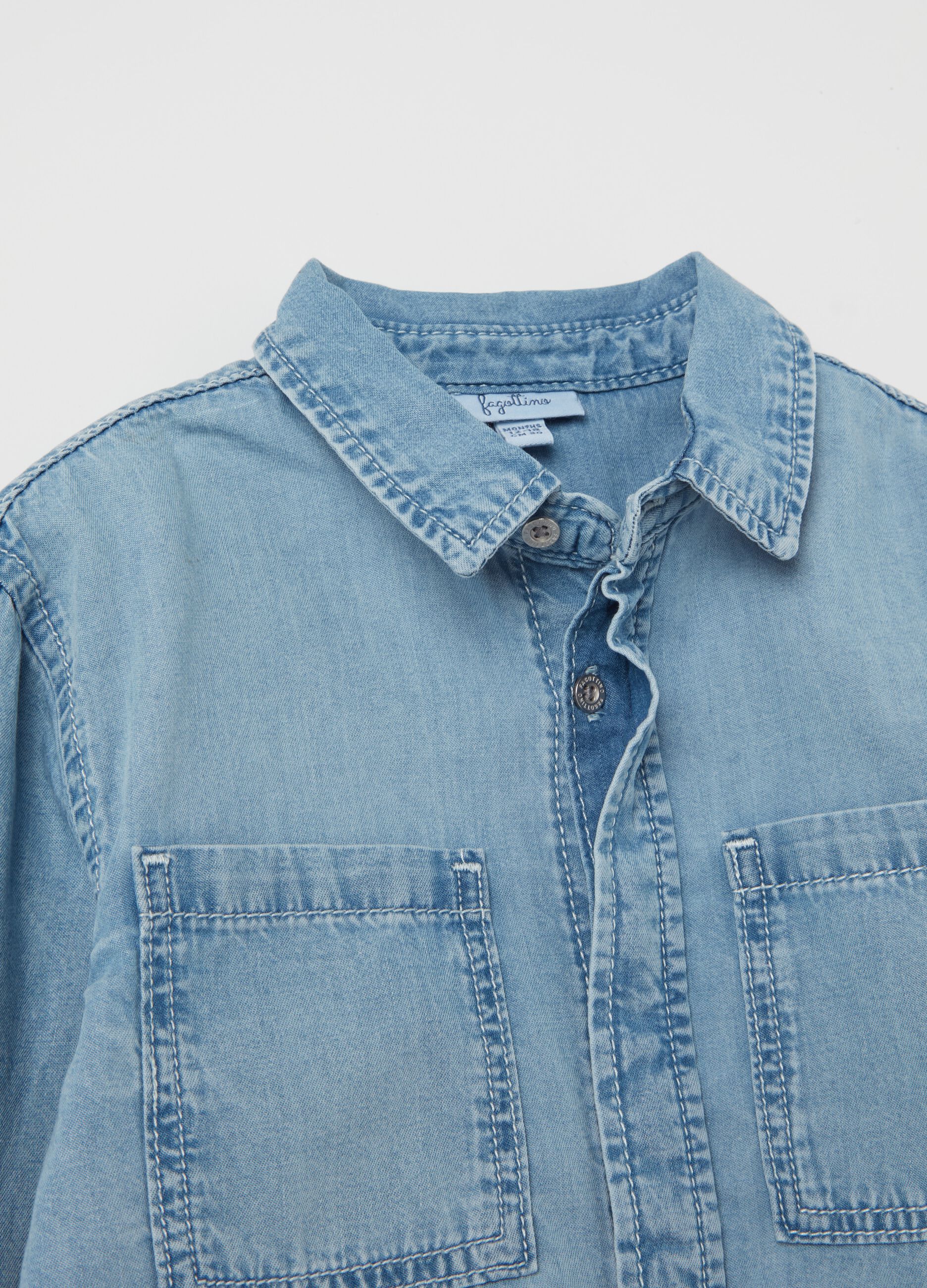 Denim shirt with pockets