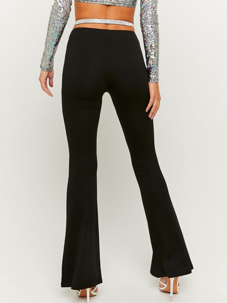 Flared leggings with diamantés_3