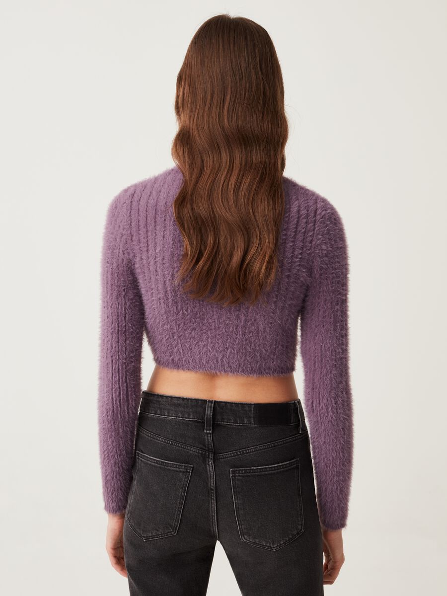 Crop pullover with flat ribbing_2