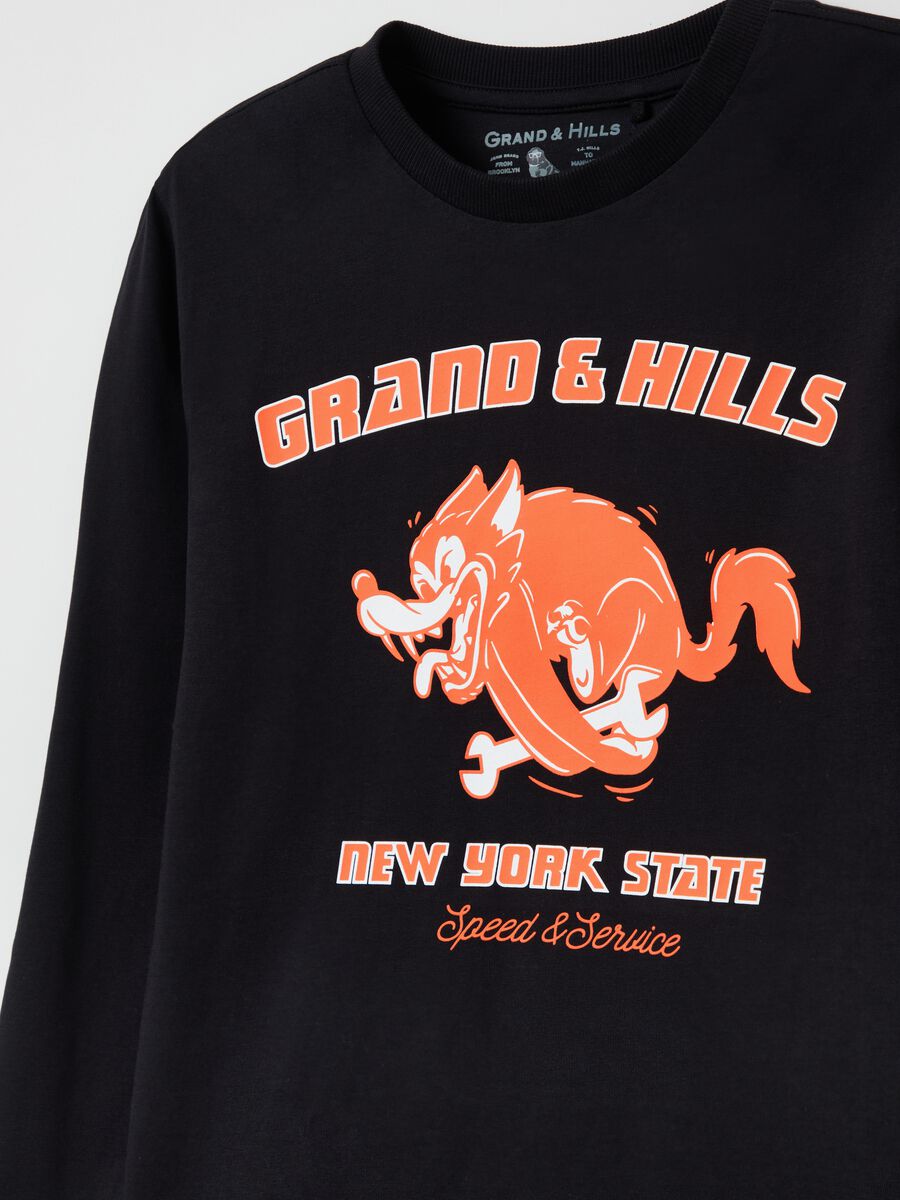 Long-sleeved T-shirt with Grand&Hills print_2