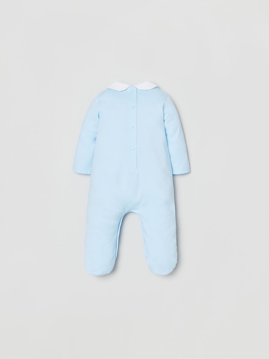 Onesie with feet and embroidered elephant_1