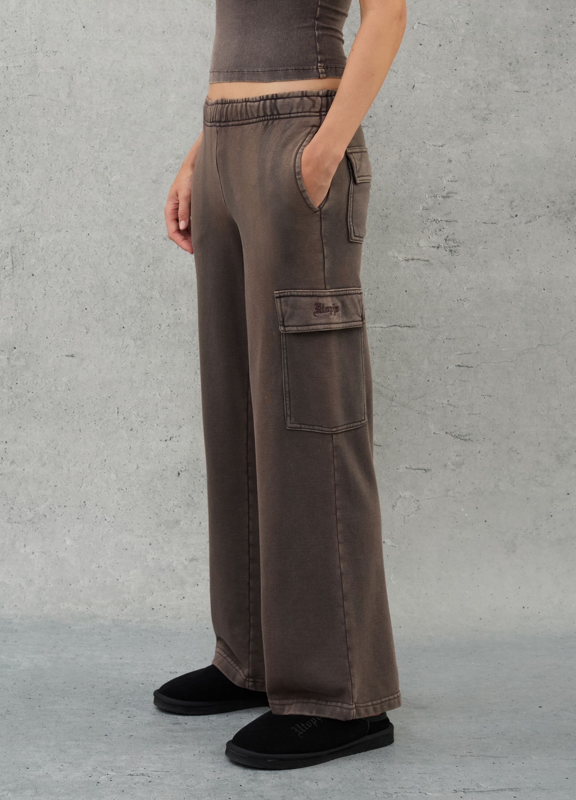 Cargo Sweatpants Vintage Brown