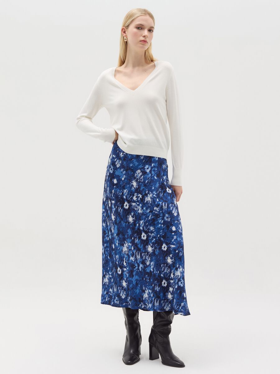 Full midi skirt with print_0