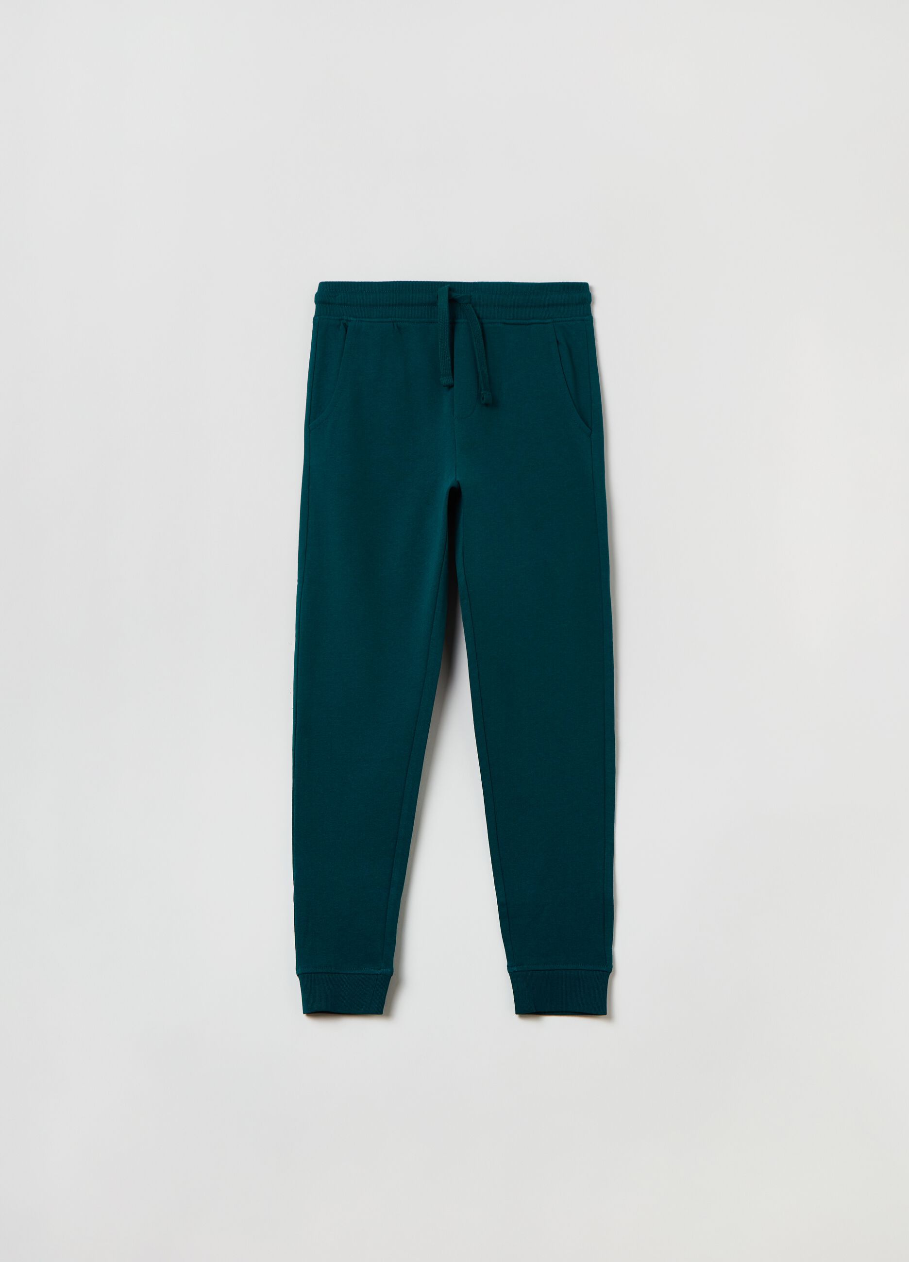 Fleece joggers with drawstring