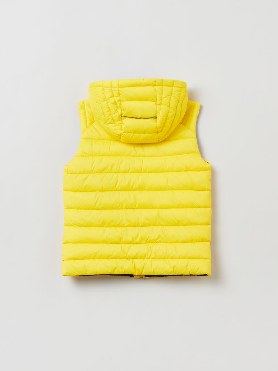 Quilted gilet with hood_1