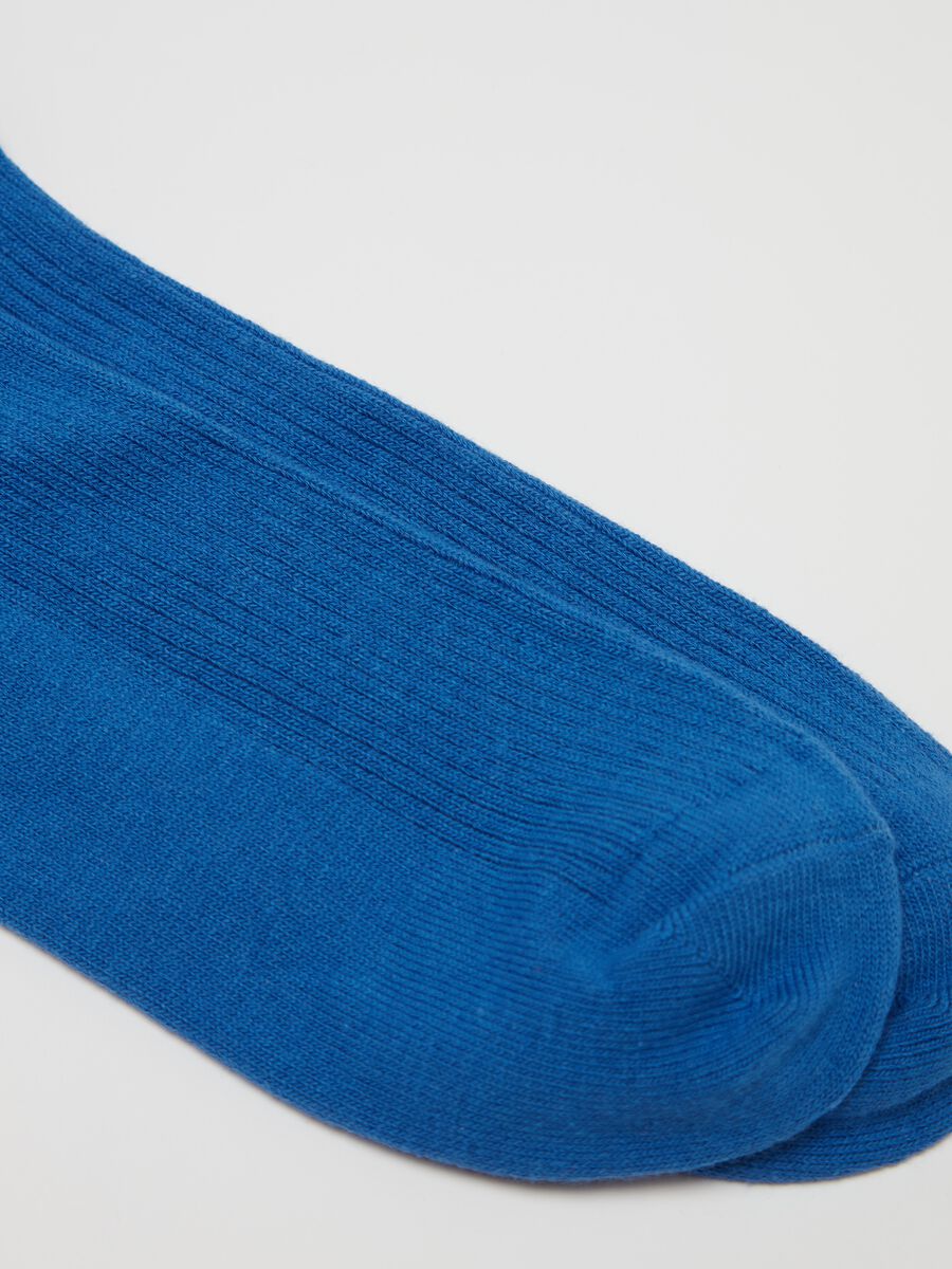 Stretch midi socks with ribbing_1