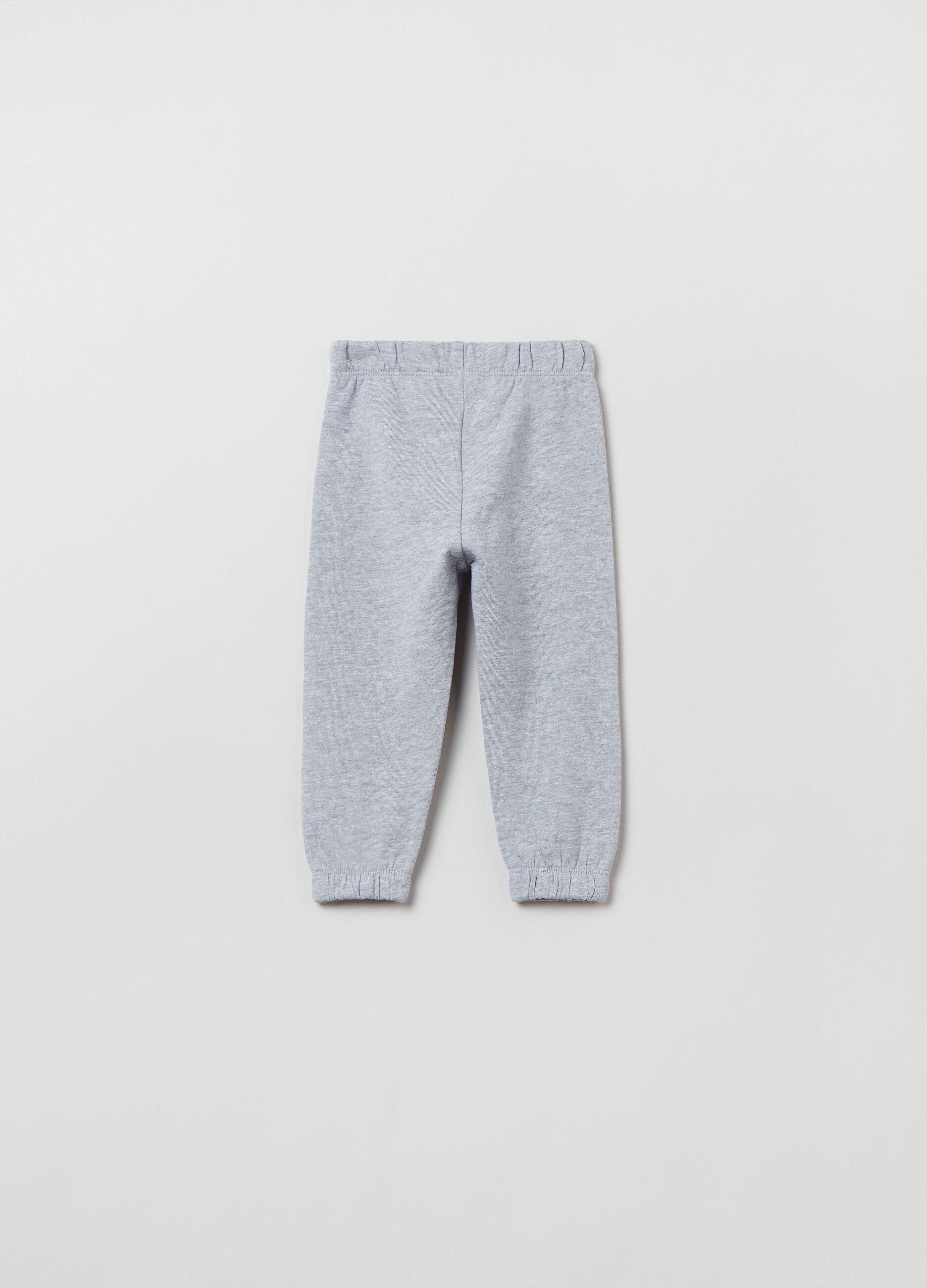 Fleece joggers with elasticated edging