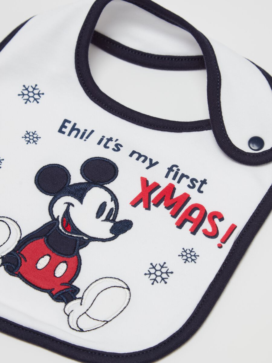 Bib with Christmas Mickey Mouse print_1