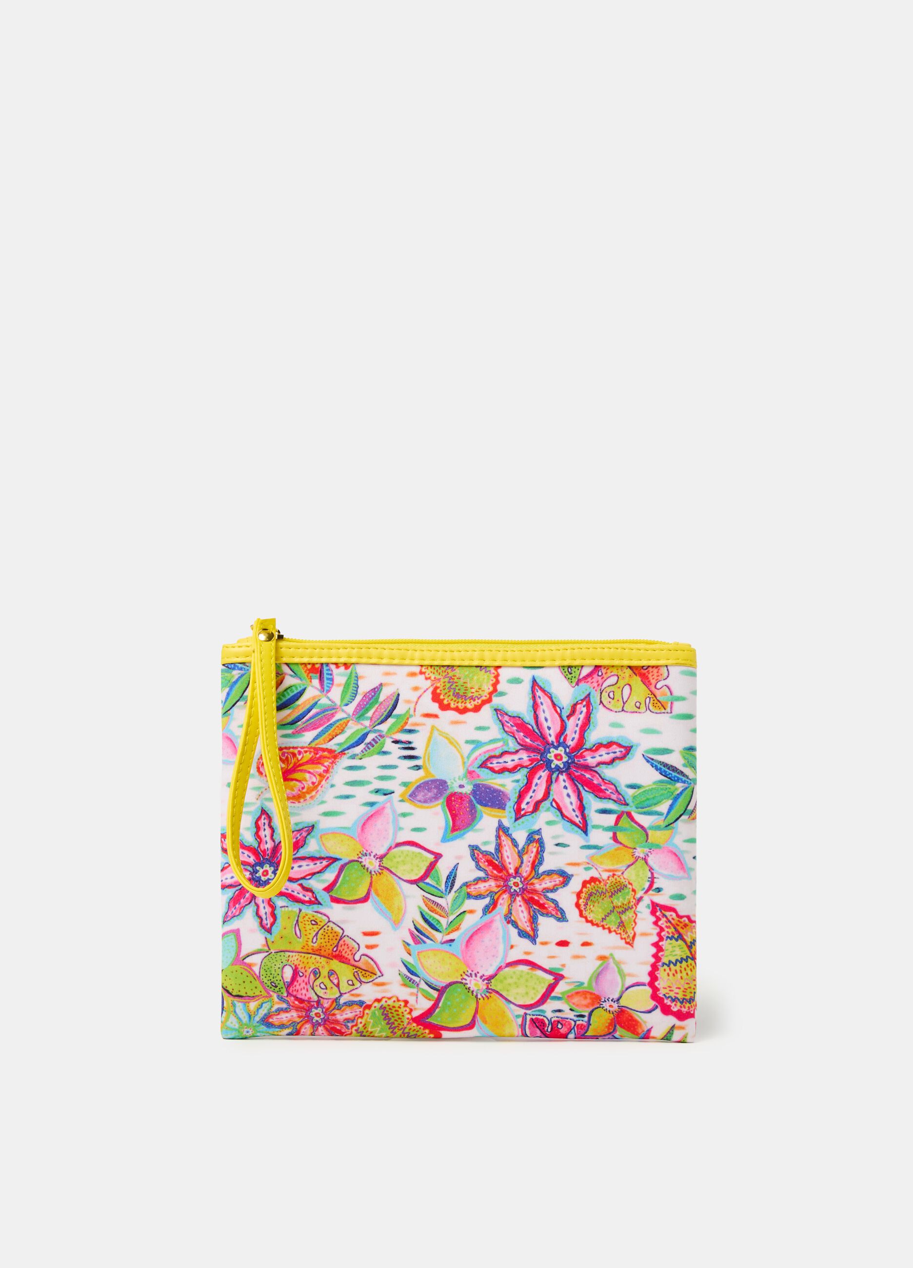 Pouch with floral pattern