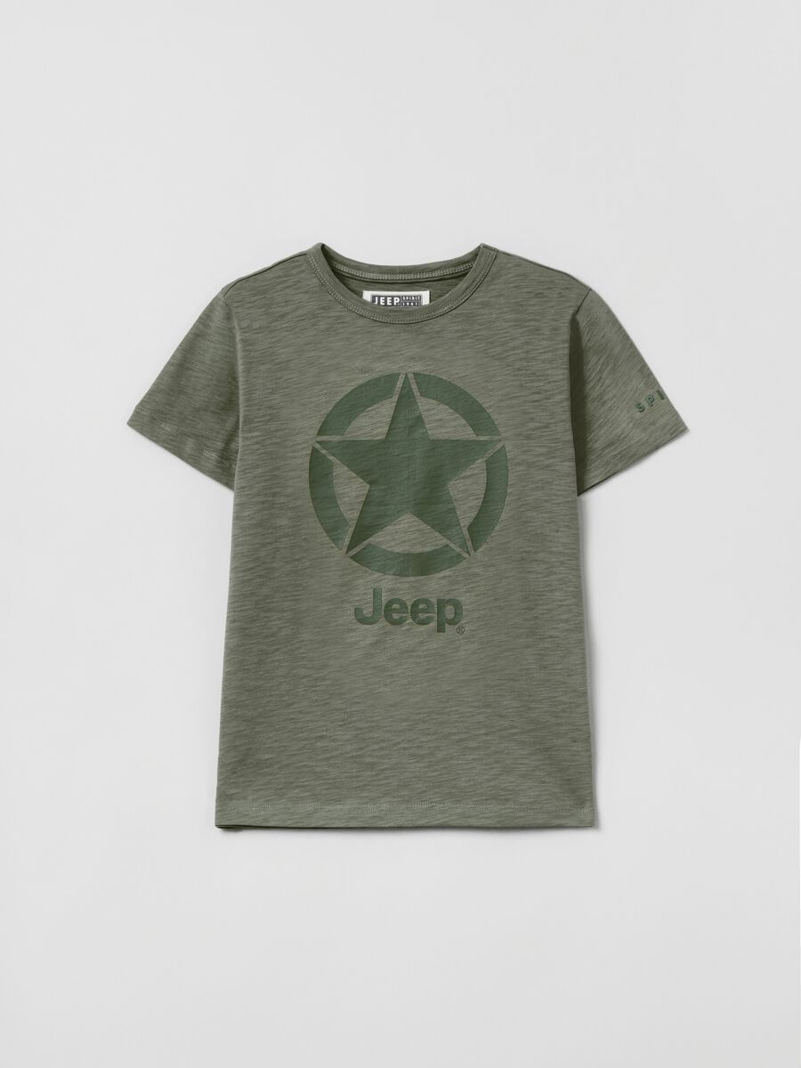 Cotton T-shirt with Jeep logo_0