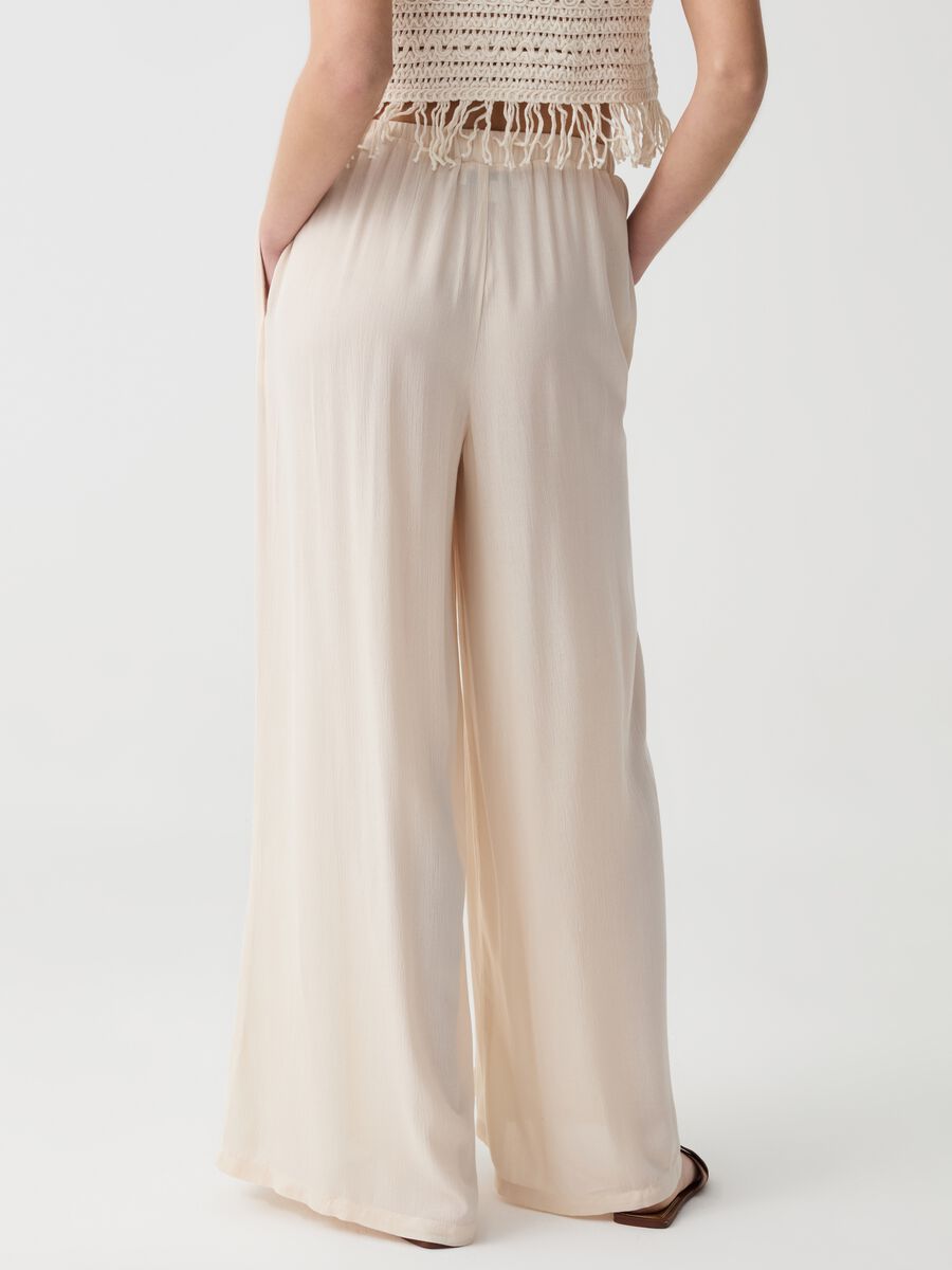 Wide-leg palazzo trousers with slits_2