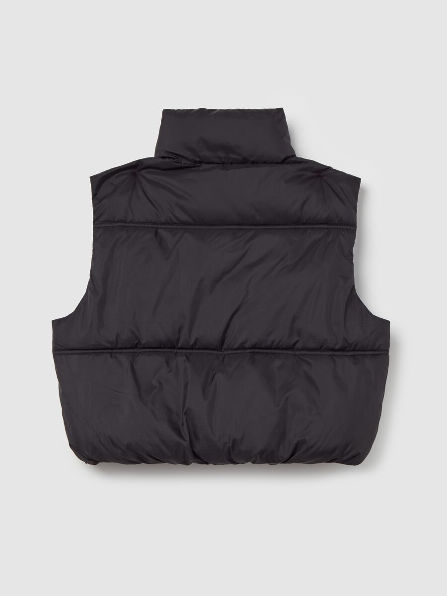 Full-zip quilted crop gilet_1