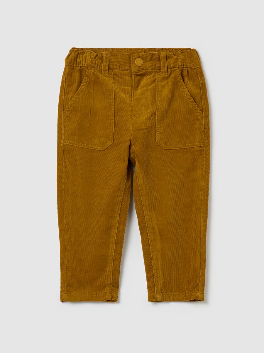 Pantaloni in corduroy con tasche_0