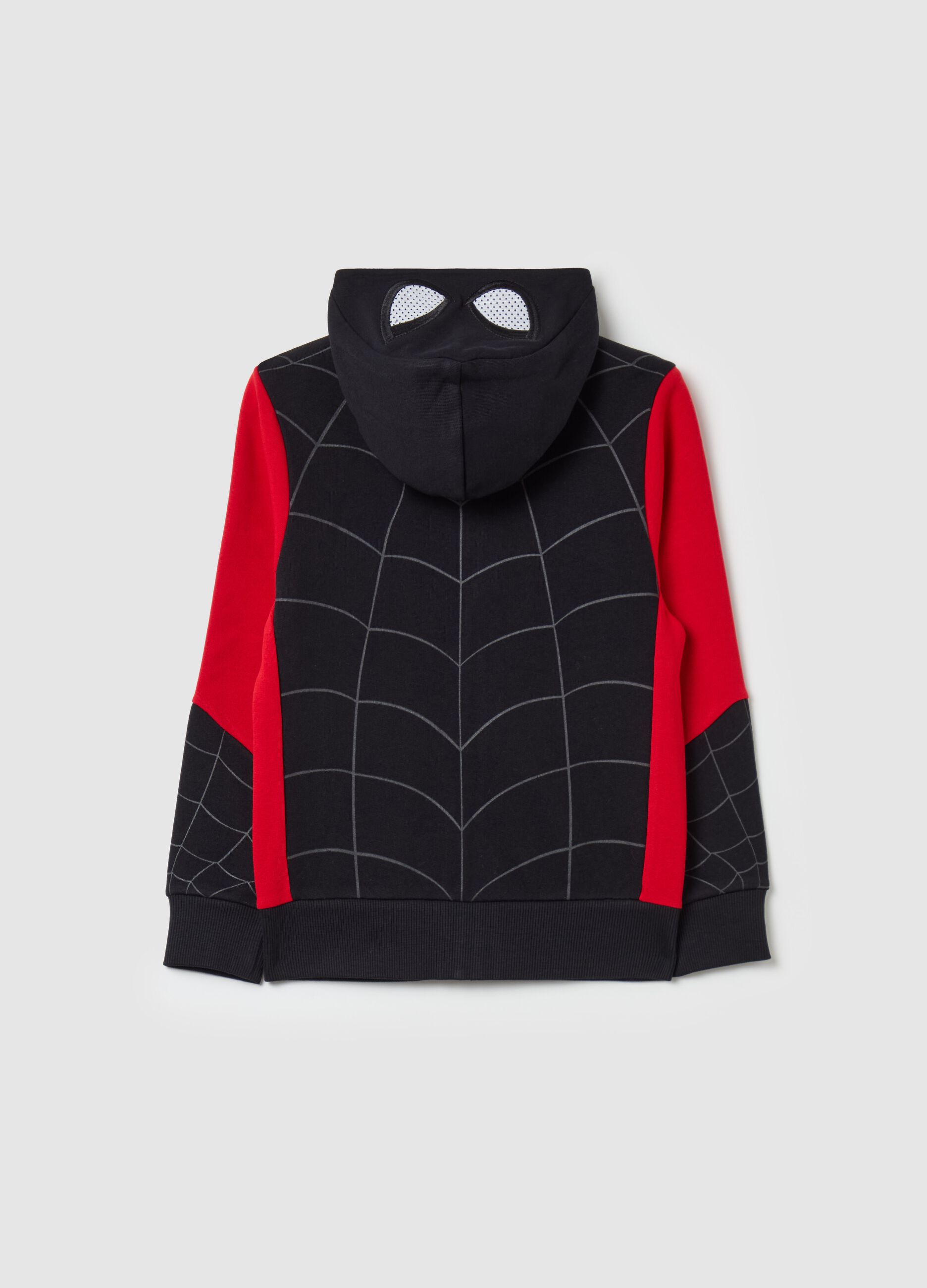 Full-zip con cappuccio stampa Spider-Man