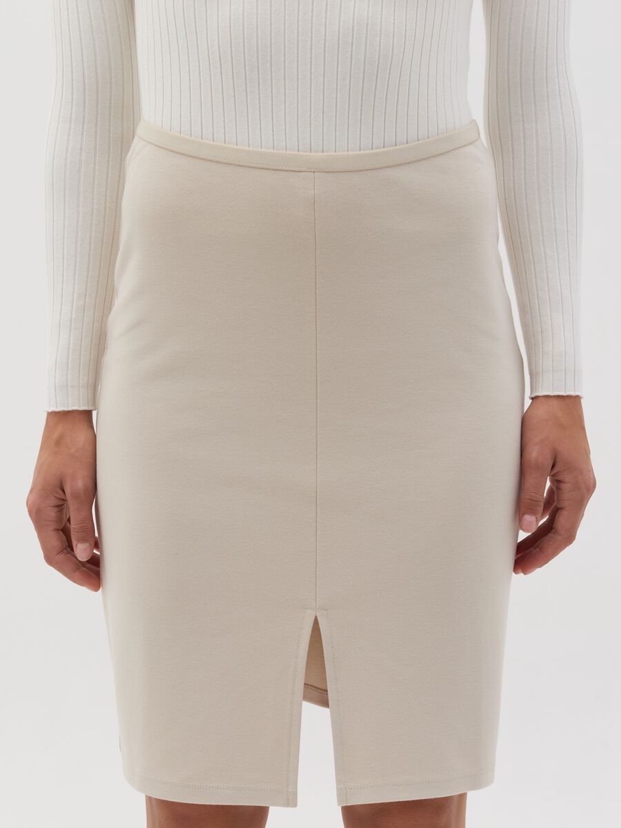 Pencil skirt with split_1