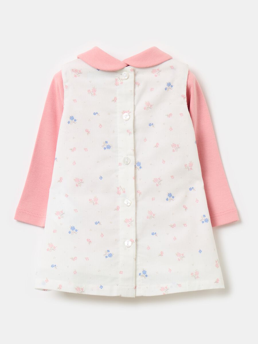 Cotton polo shirt and sleeveless dress set_1