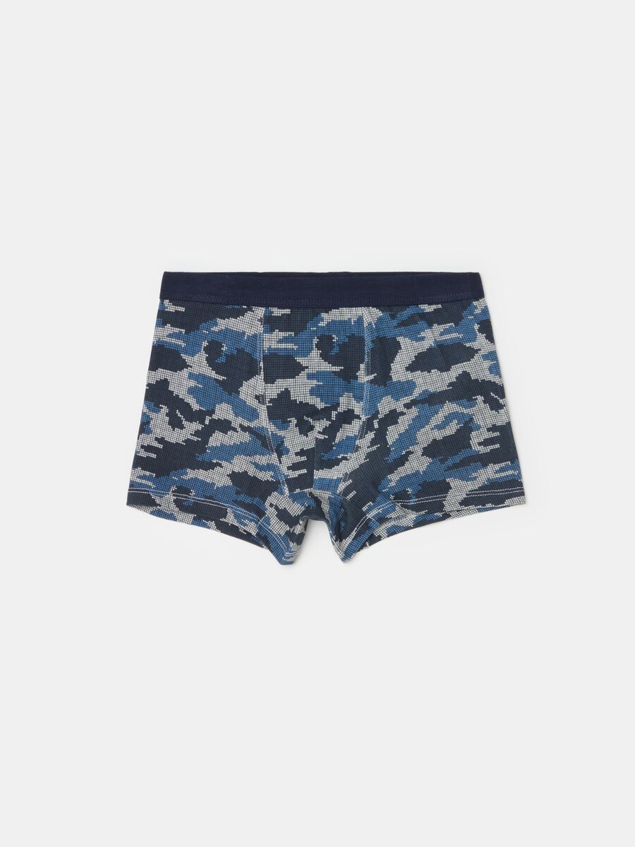 Camouflage boxer shorts in organic cotton_0