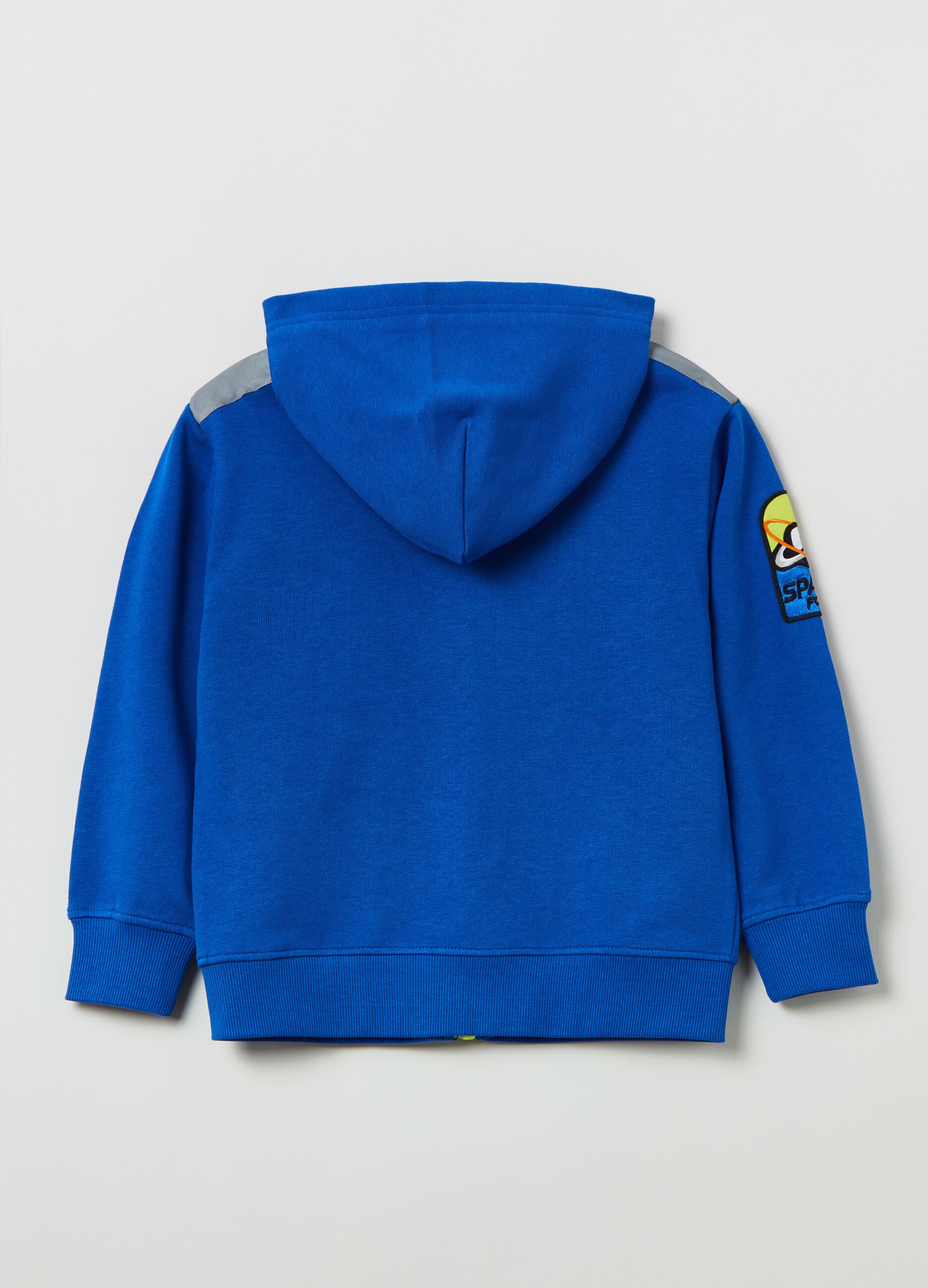 Full-zip sweatshirt with hood in cotton