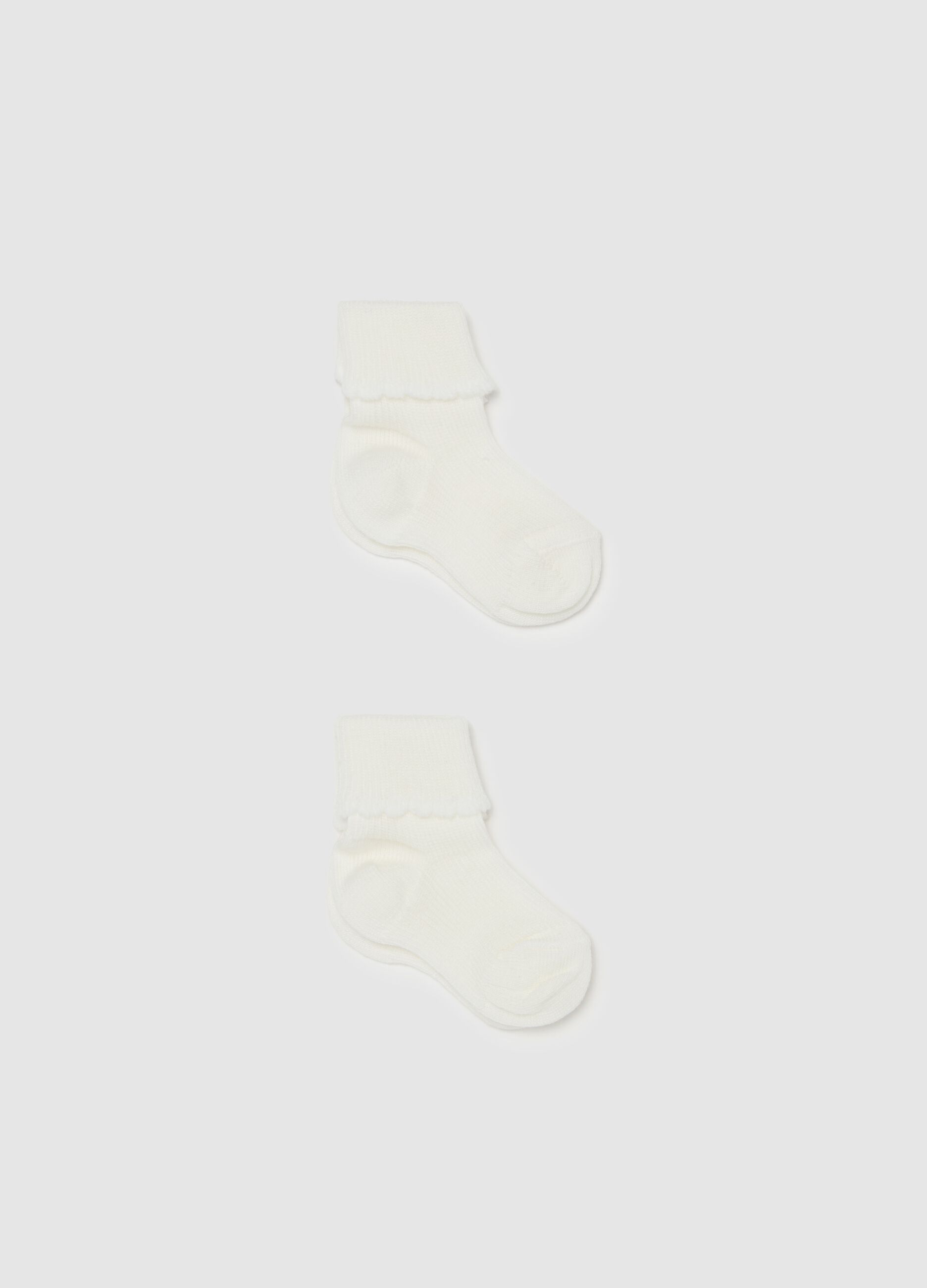 Two-pack socks with fold