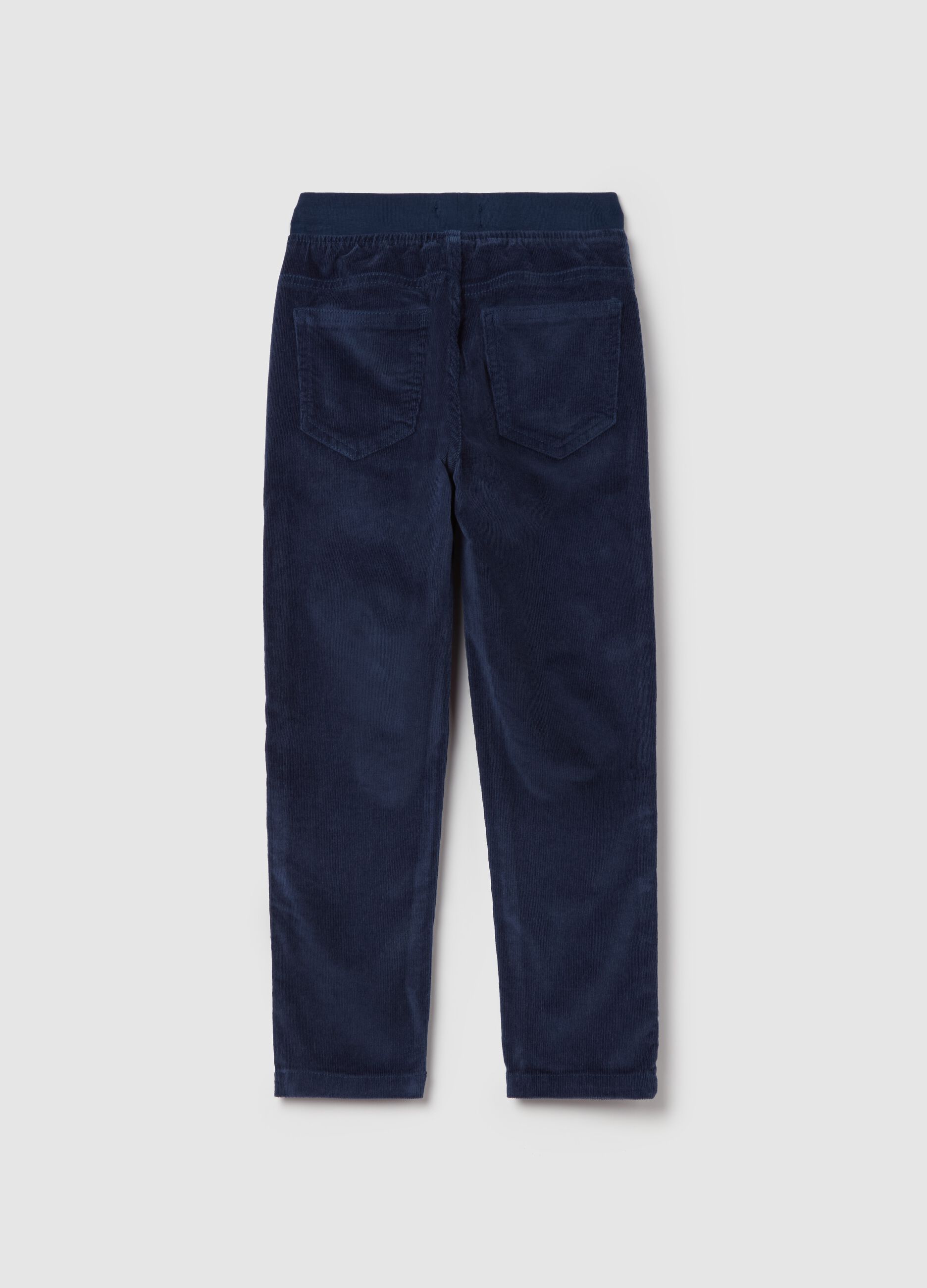 Corduroy joggers with drawstring