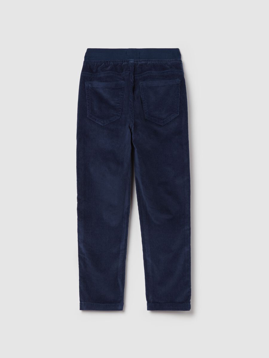 Corduroy joggers with drawstring_1