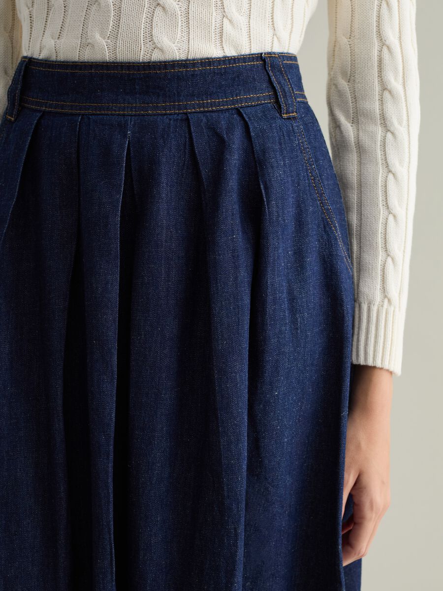 Long full skirt in denim_2